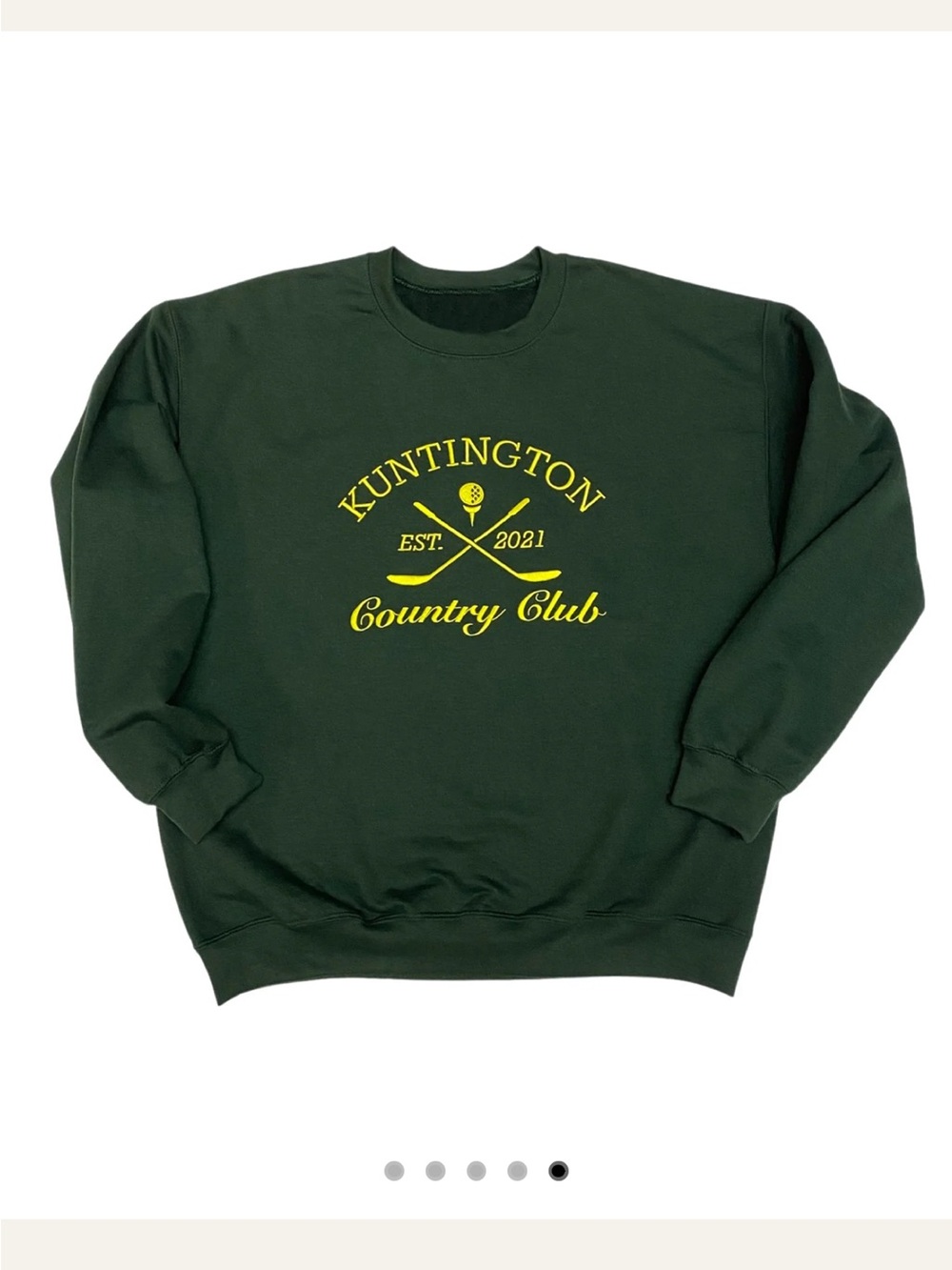 Kuntington Country Club Becky Robinson Crewneck Sweatshirt - Dark Green